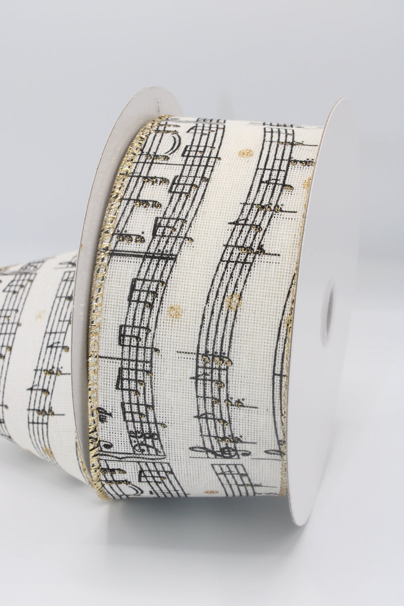 Melody Ribbon, ( 20 yards), Musical Ribbon,2.5, Wired , Christmas