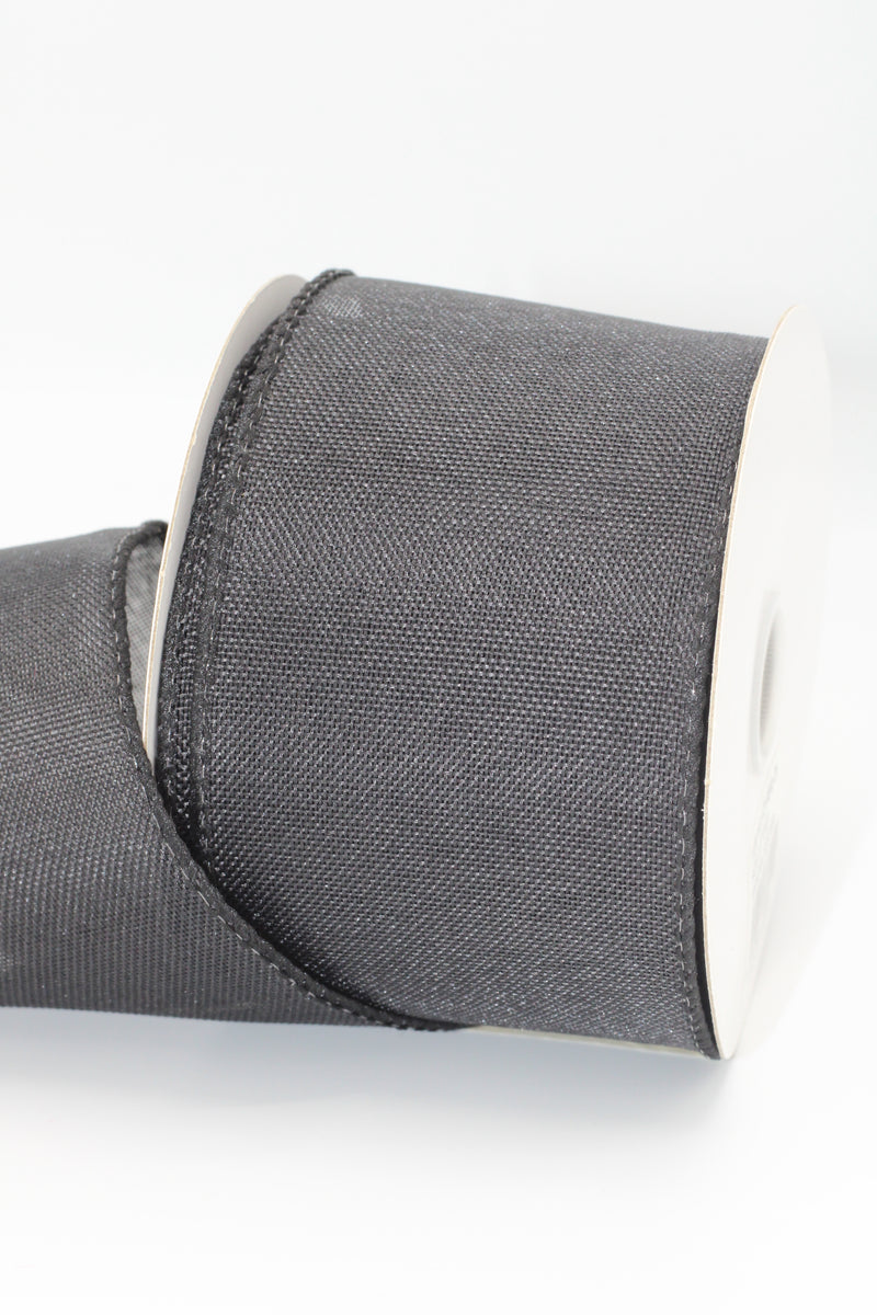 Linen Wired Ribbon, 2.5” by 10 yds – Brooklyn Ribbons