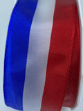 Patriotic Wired Ribbon: USA, 4th of July, Memorial Day - 1.5 inch.