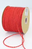 Jute Twine Rope, 100 yards. Red, Black, Pink, Orange, Lt Blue, Royal, Natural, Moss.