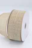 Linen Wired Ribbon, 1.5” by 10 yds