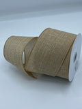 Linen Wired Ribbon, 2.5” by 10 yds