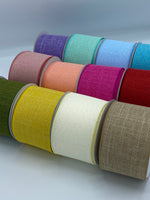 Linen Wired Ribbon, 2.5” by 10 yds