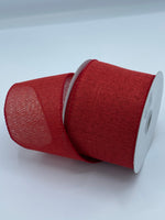 Linen Wired Ribbon, 2.5” by 10 yds