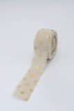 Linen Ribbon With Dots