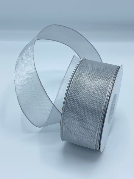Metallic Sheer Ribbon, 2.5” by 25 yards, Silver – Brooklyn Ribbons